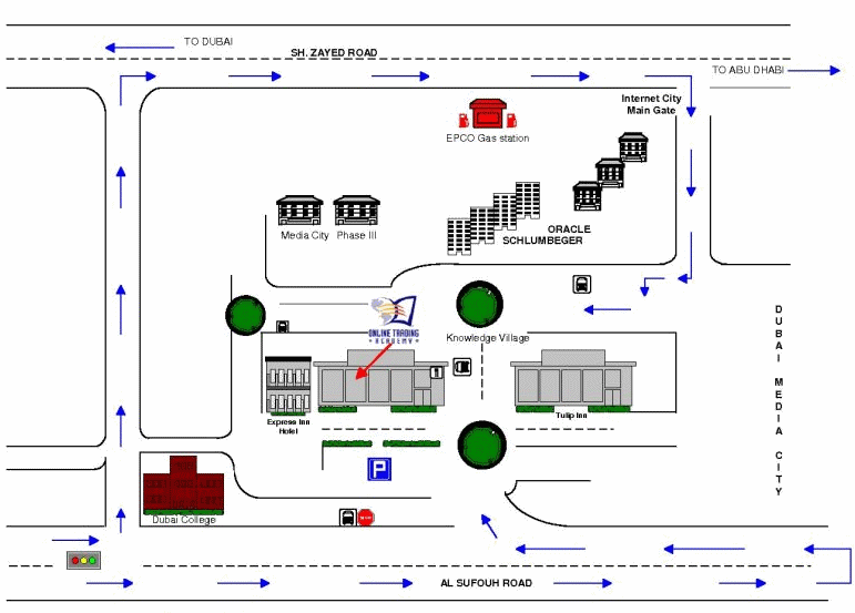 Map of Trading Academy Dubai